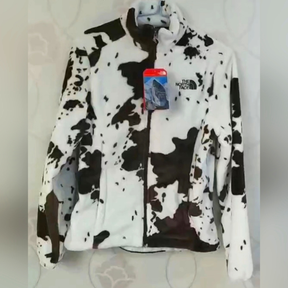 The North Face Cow Print Full Zip Fleece